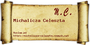 Michalicza Celeszta névjegykártya